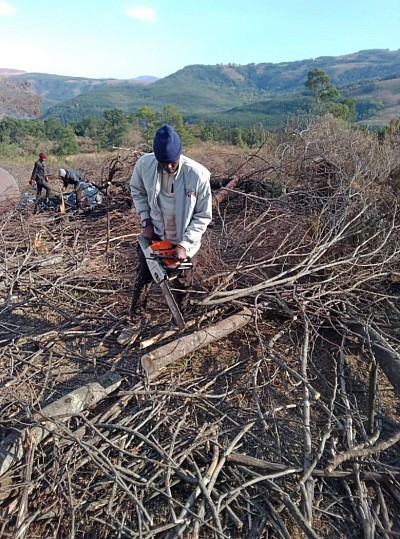 Our kiln operators preparing to burn for the day.